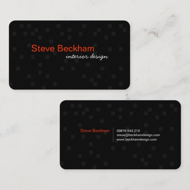 Personal Black Business Card (Front/Back)