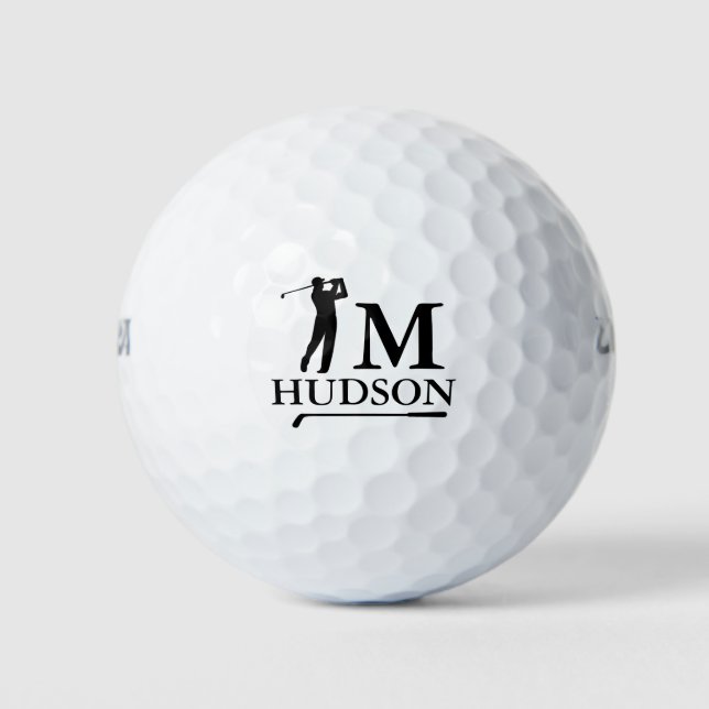 Personal Black Mark - to identify golfers Golf Balls (Front)