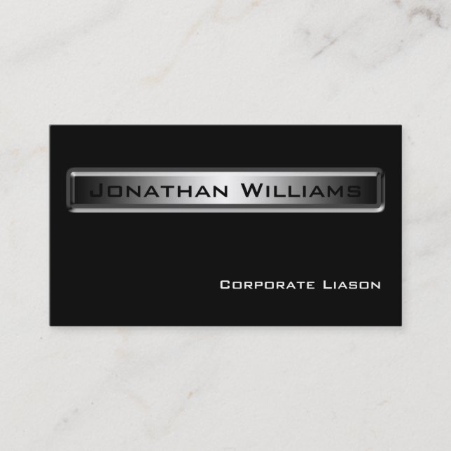 Personal Black & White Business Cards (Front)