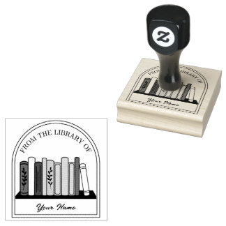 Personal Book Embosser From the Library Of  Rubber Stamp