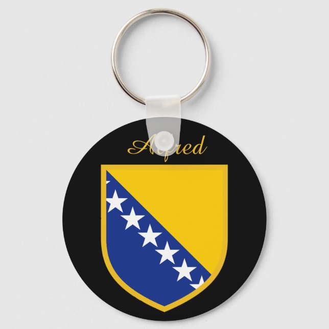 Personal Bosnia Flag Key Ring (Front)