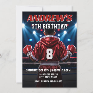 Personal Boxing birthday party Invitation