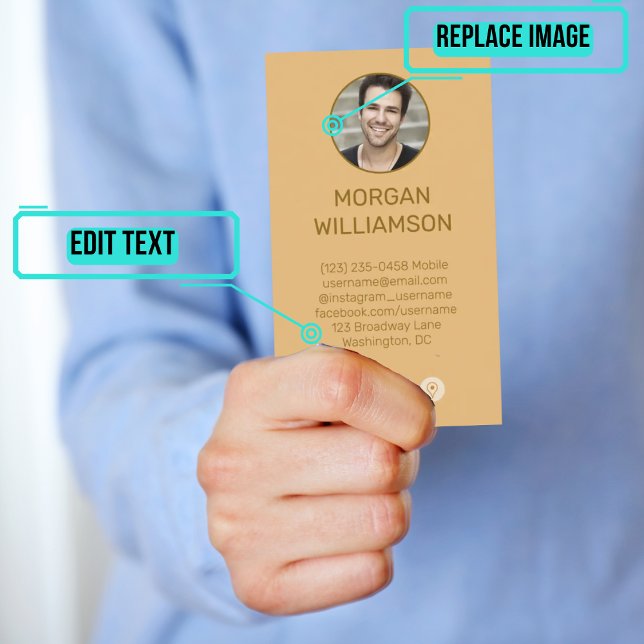 Personal Calling Card for Couples (This design has photos of each partner on opposite sides of the card. )