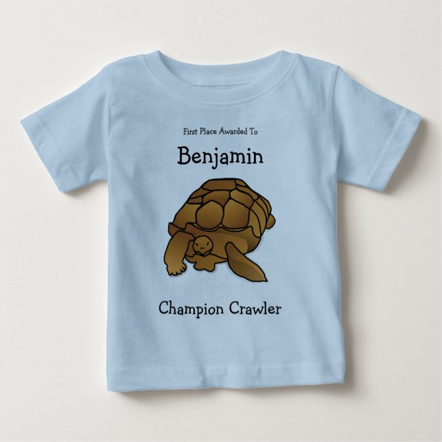 Personal Champion Crawler Tortoise Baby Tee (Front)