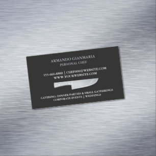 Personal Chef Catering Magnetic Business Card