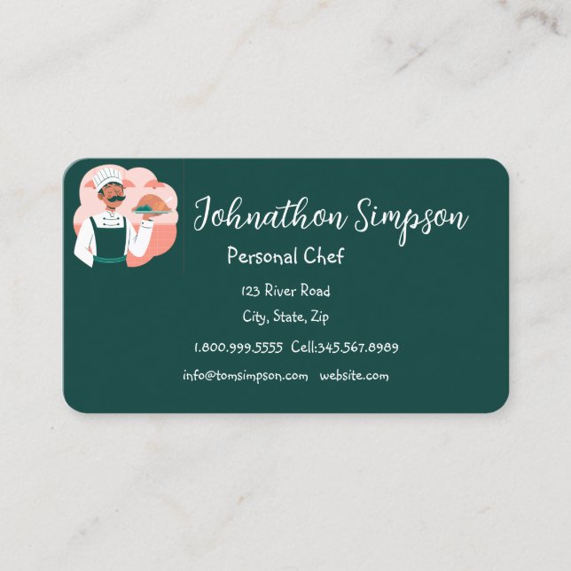 Personal Chef Cook Baker Private  Business Card (Front)