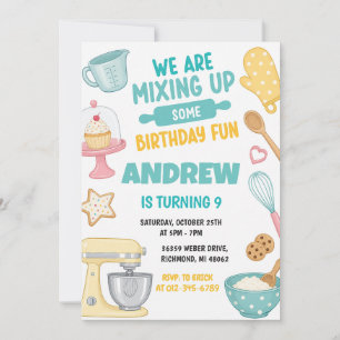 Personal Chef Kids Cooking Party Invitation