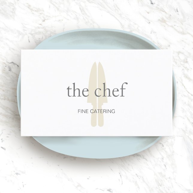 Personal Chef Knife Logo Culinary Catering Business Card (Creator Uploaded)
