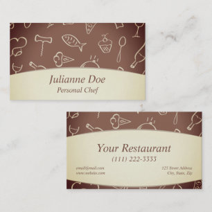 Personal Chef or Restaurant Business Card