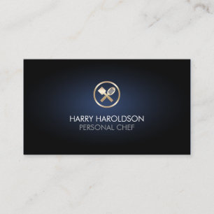 Personal Chef Utensils Icon Food Service Business Card