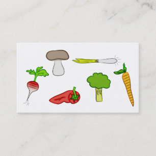 Personal Chef Veggie Vegetables Food Cook Art Business Card