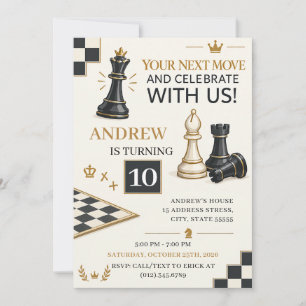 Personal Chess Lover Birthday Invitation