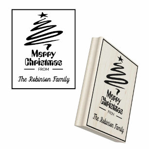 Personal Christmas Card Stamp Design