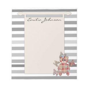 Personal, colorful, baby, Teddy bear Notepad