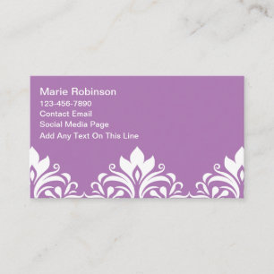 Personal Contact Cards Female Floral