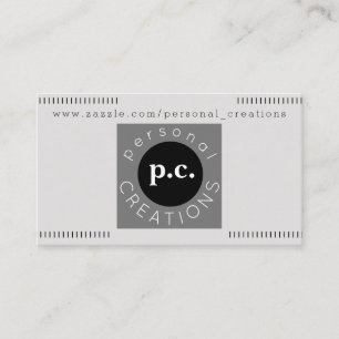 Personal Creations Grey Business Card