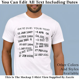 Personal Custom Library Date Stamp Memory Card 01 T-Shirt