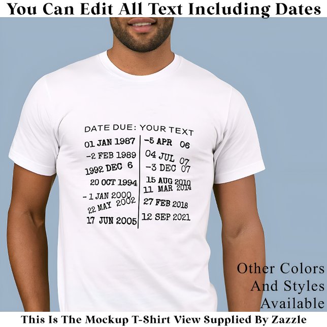 Personal Custom Library Date Stamp Memory Card 02 T-Shirt (Creator Uploaded)