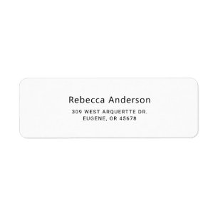 Personal Custom Return Address Label