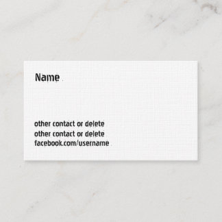 Personal Customisable - Facebook Business Card