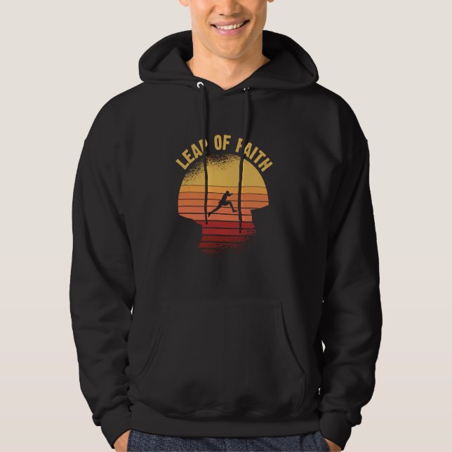 personal development Mindset retro Leap of Faith Hoodie (Front)