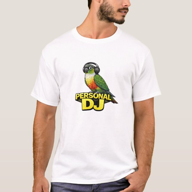 Personal DJ Green Cheek Conure T-Shirt (Front)