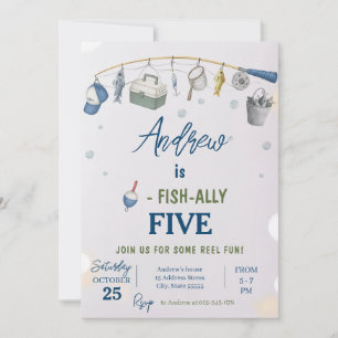 Personal Fishing O-FISH-AL Any Age Birthday Invitation