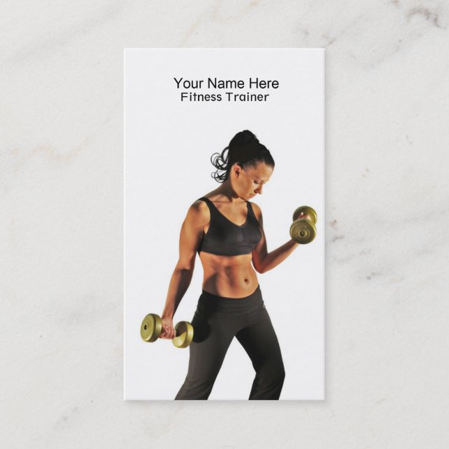 Personal Fitness Trainer Business Card Template (Front)