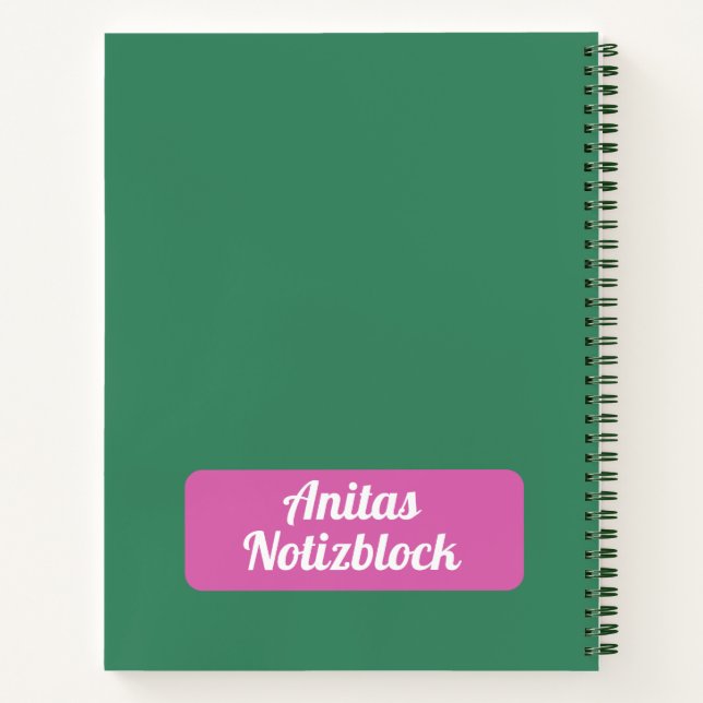 Personal Florales Notebook (Back)