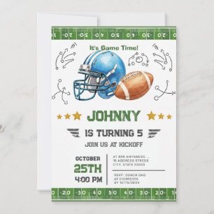Personal Football Birthday Invitation