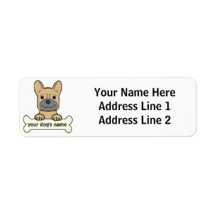Personal French Bulldog Return Address Label