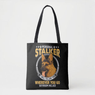 Personal German Shepherd Stalker Dog Tote Bag