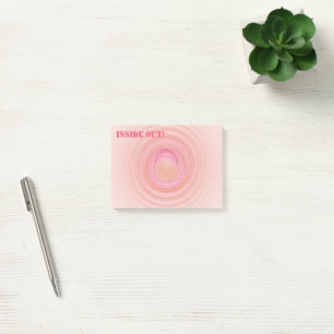 Personal Girly Pastel Pink Peach Spiral Custom Post-it Notes