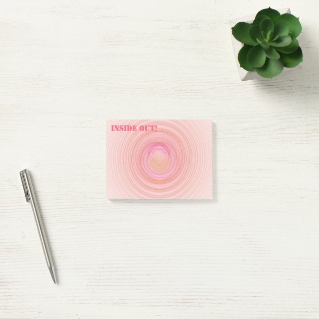 Personal Girly Pastel Pink Peach Spiral Custom Post-it Notes (Office)