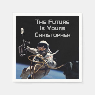 Personal Graduation Space Walk Astronaut Napkin