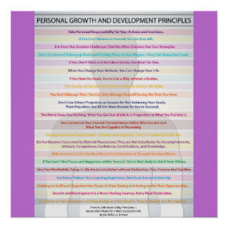 Personal Growth and Development Principles Poster
