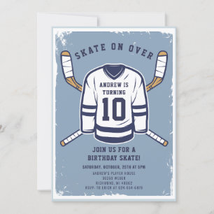 Personal Hockey Theme Birthday Party Invitation