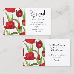 Personal Home Cleaning 3.5" x 2.0" Business Card