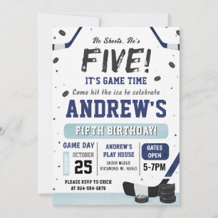 Personal Ice Hockey Birthday Invitation