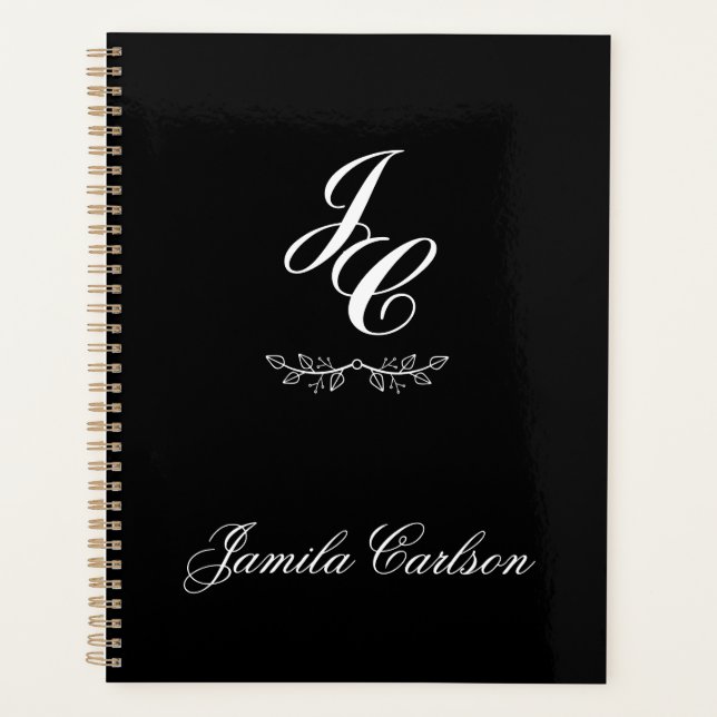 personal initials and name minimalist planner (Front)