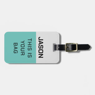 Personal Initials Luggage Bag Tags, Personalised T Tag
