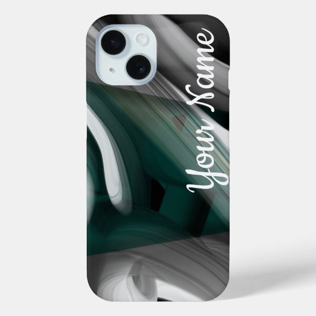 Personal iPhone Cases Trend Abstract Black Green (Back)