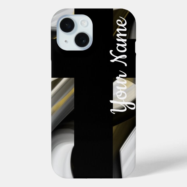 Personal iPhone Cases Trend Abstract Black White (Back)