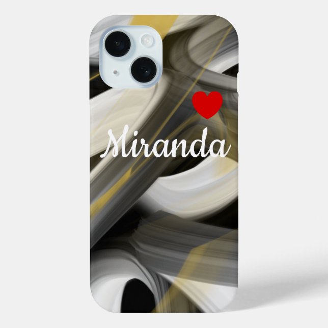 Personal iPhone Cases Trend Abstract Black White (Back)