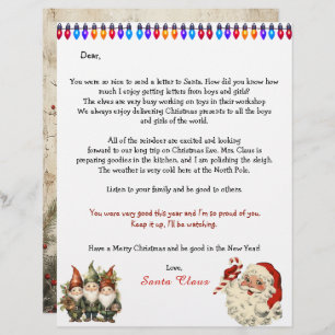 Personal Letter From Santa Claus Lights Elves