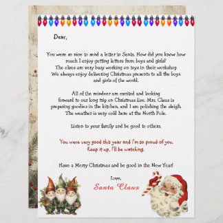 Personal Letter From Santa Claus Lights Elves