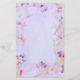 Personal letter writing note taking floral message stationery