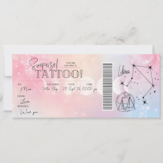 Personal Libra Tattoo Birthday Gift Card Voucher