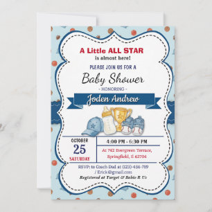Personal Little All Star Baby Shower Invitation