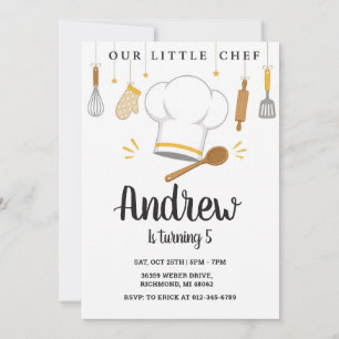 Personal Little Cooking Birthday Invitation